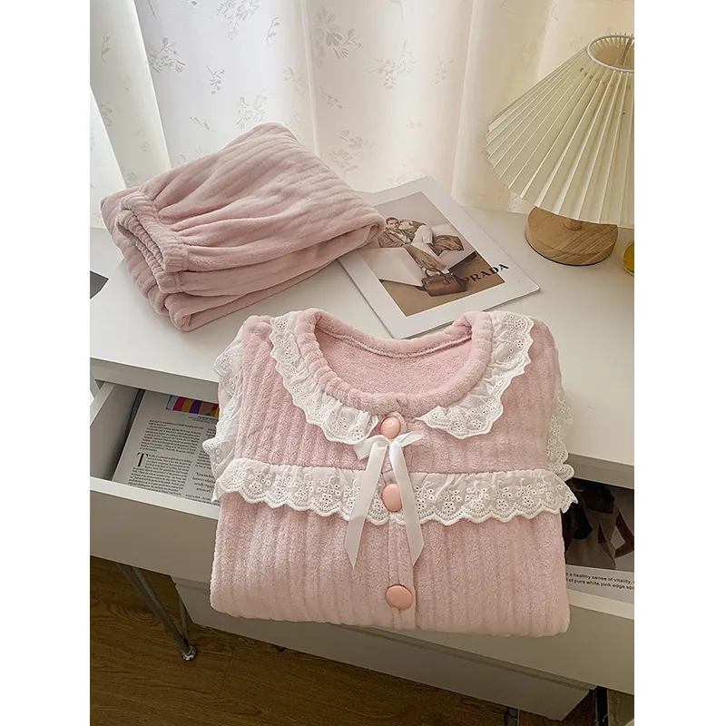 Maultiay Pajama Set Women's Pink-3