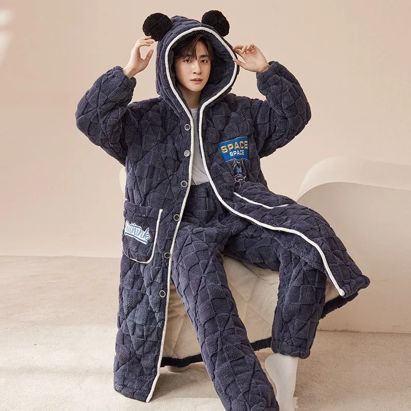 Maultiay Pajama Set Men's Dark Blue-1