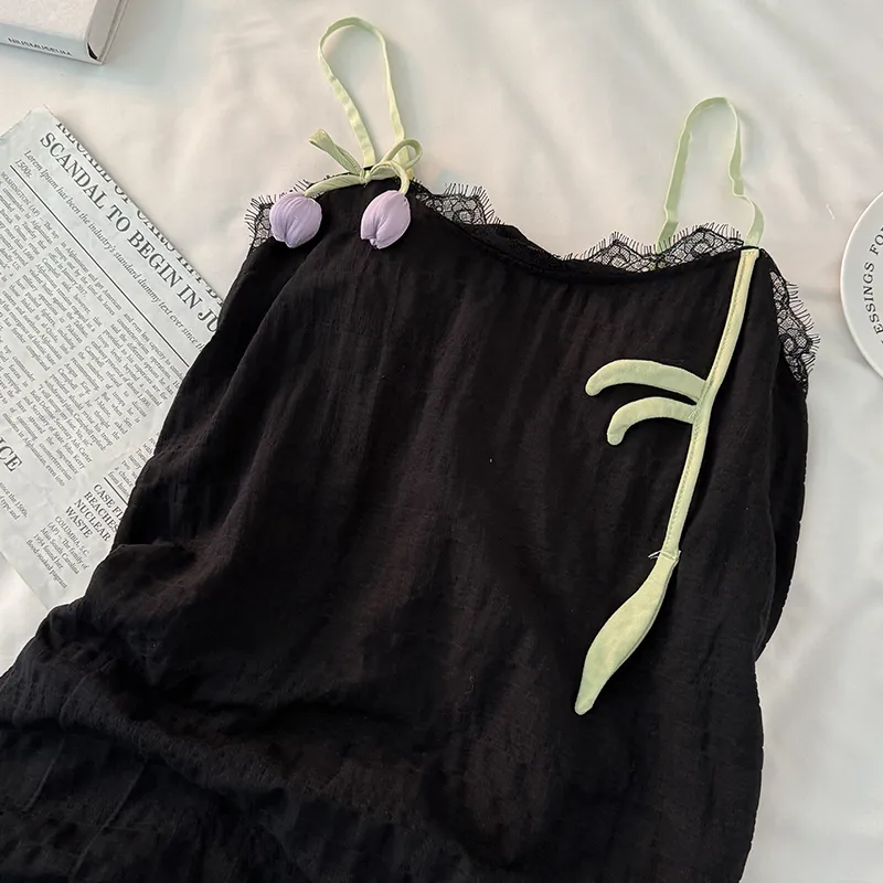 Maultiay Nightgown Summer Women's-2