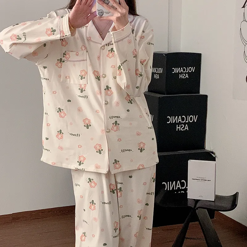 Maultiay Pajama Set Women's Apricot-3