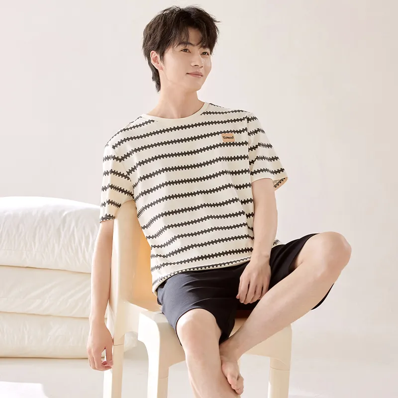 Maultiay Pajama Set Summer Men's-5