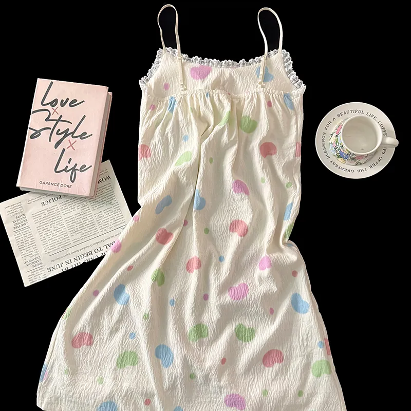 Maultiay Nightgown Summer Women's-5