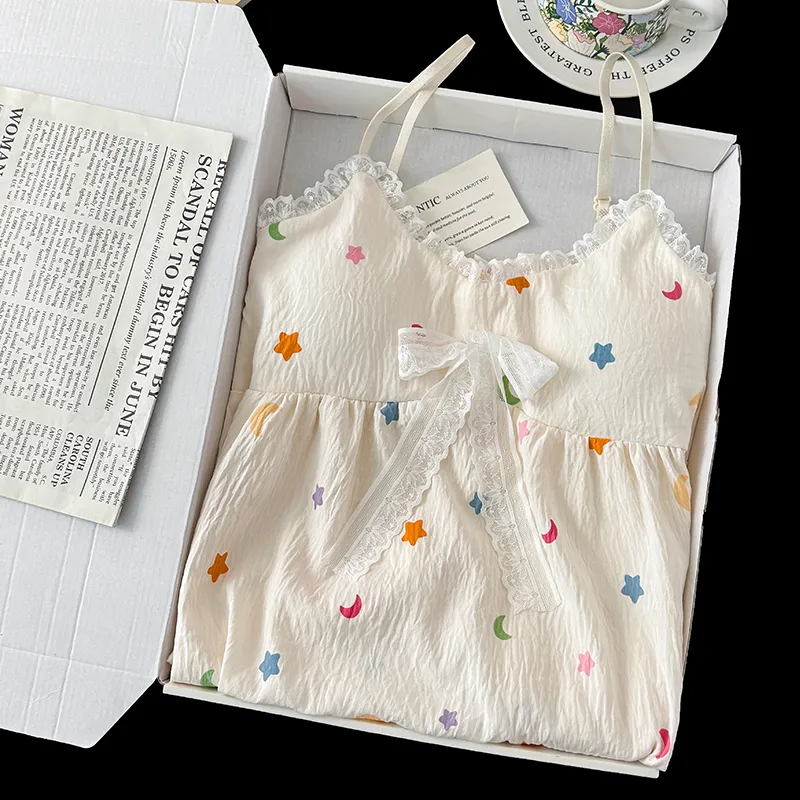 Maultiay Nightgown Summer Women's-2