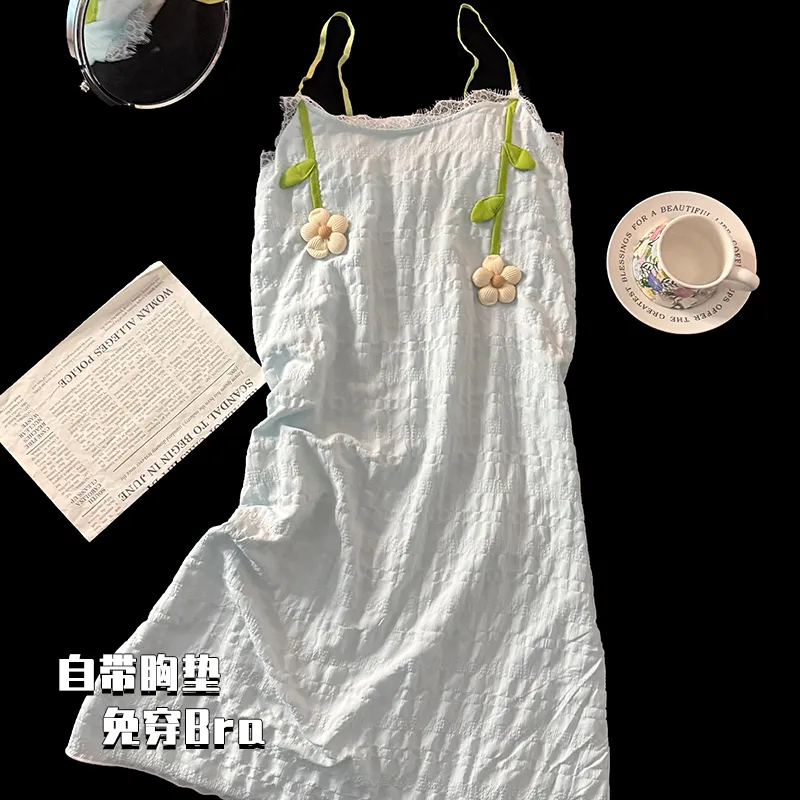 Maultiay Nightgown Summer Women's-5