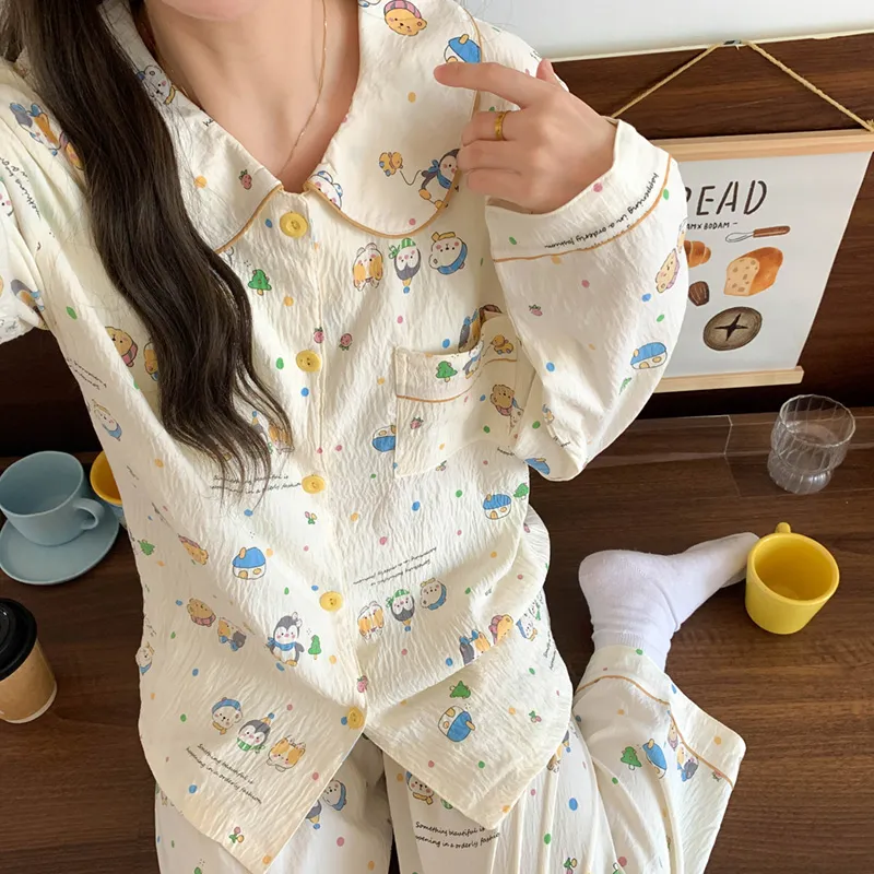 Maultiay Pajama Set Women's Apricot-4