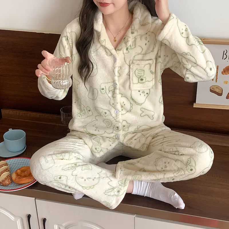 Maultiay Pajama Set Women's Apricot-2