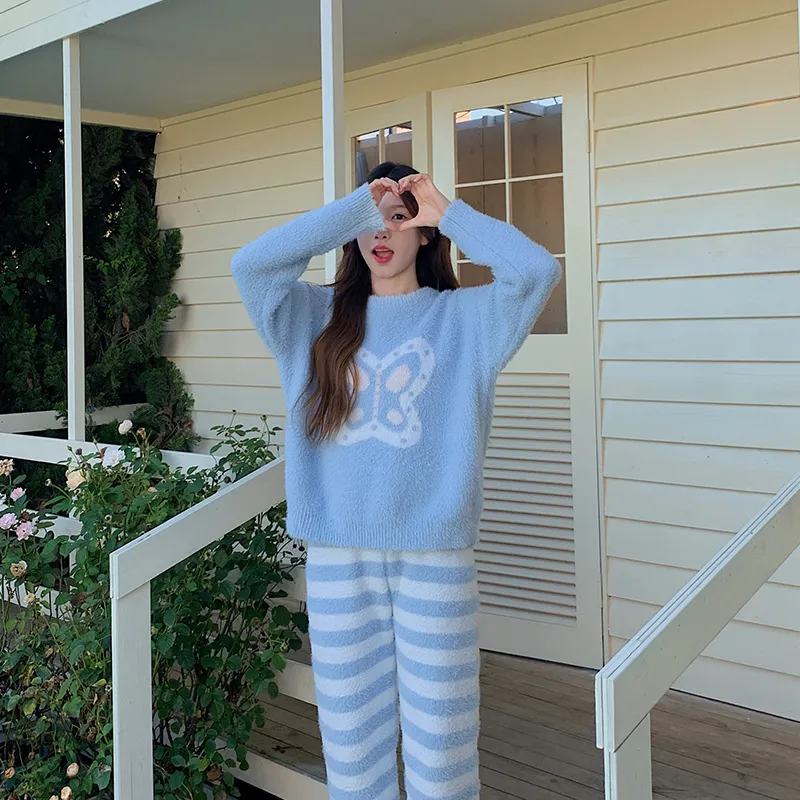 Maultiay Pajama Set Women's Blue-5