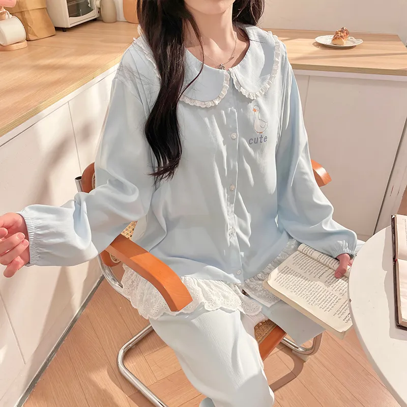 Maultiay Pajama Set Women's Blue-4