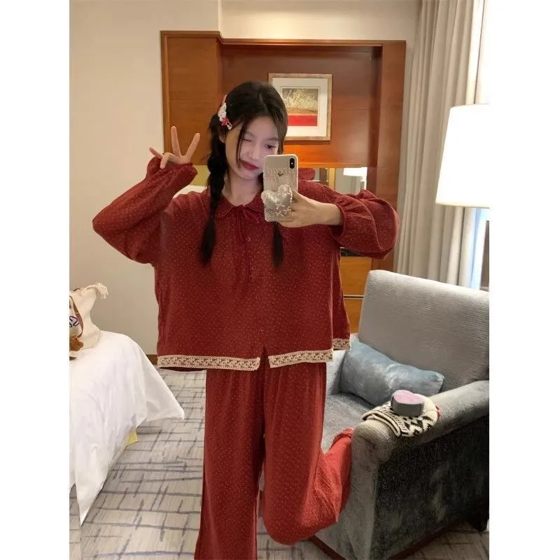 Maultiay Pajama Set Women's Red-3