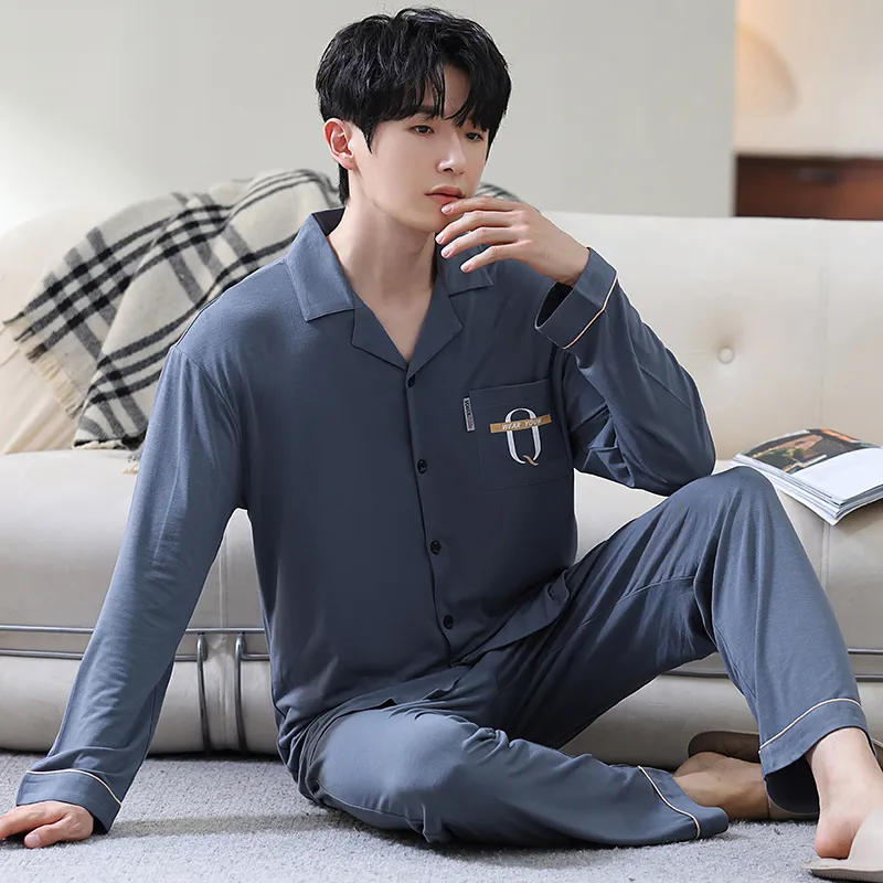 Maultiay Pajama Set Men's Dark Blue-7