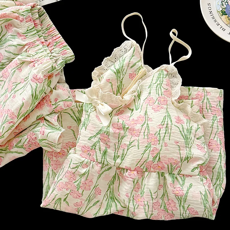 Maultiay Pajama Set Women's Apricot-3