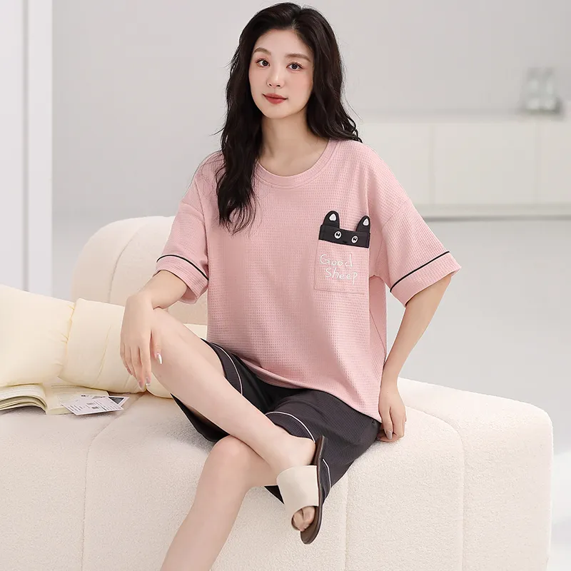 Maultiay Pajama Set Women's Pink-2