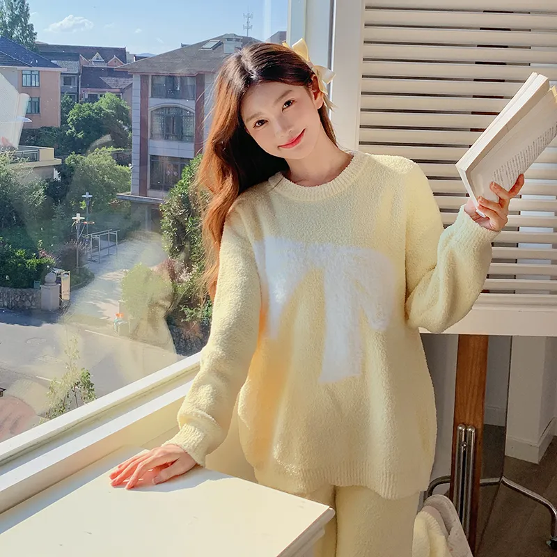 Maultiay Pajama Set Women's Yellow-4