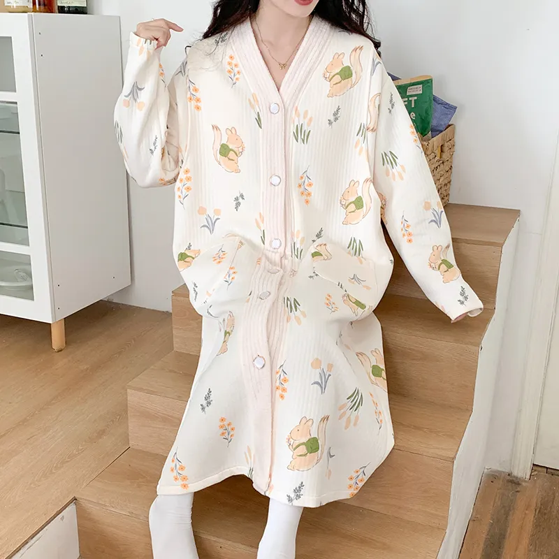 Maultiay Nightgown Women's Apricot-4