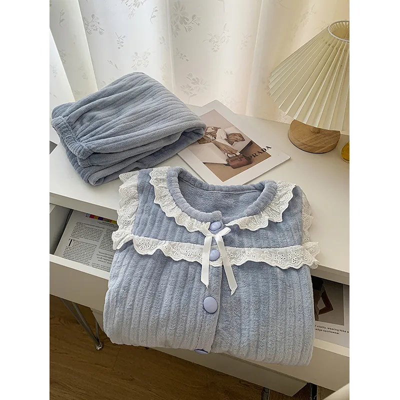 Maultiay Pajama Set Women's Blue-3