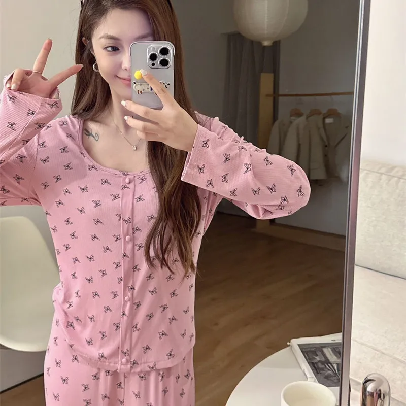 Maultiay Pajama Set Women's Pink-2
