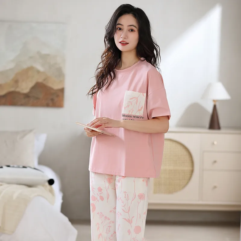 Maultiay Pajama Set Women's Pink-5