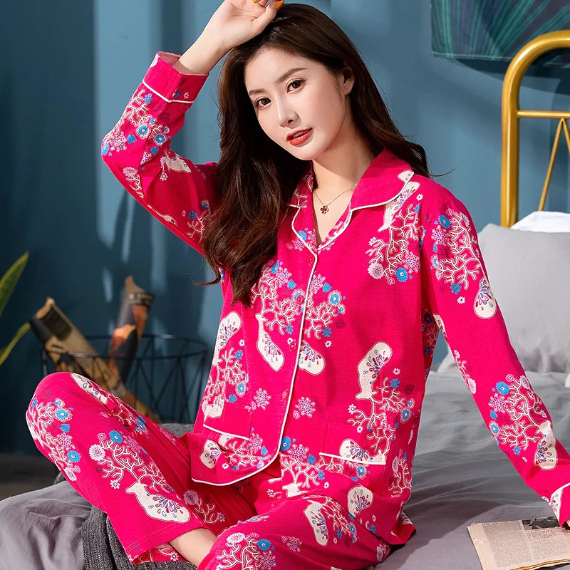 Maultiay Pajama Set Women's Dark Pink-3