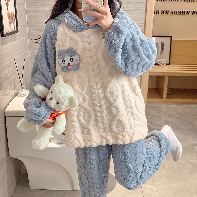Maultiay Pajama Set Women's Blue-2