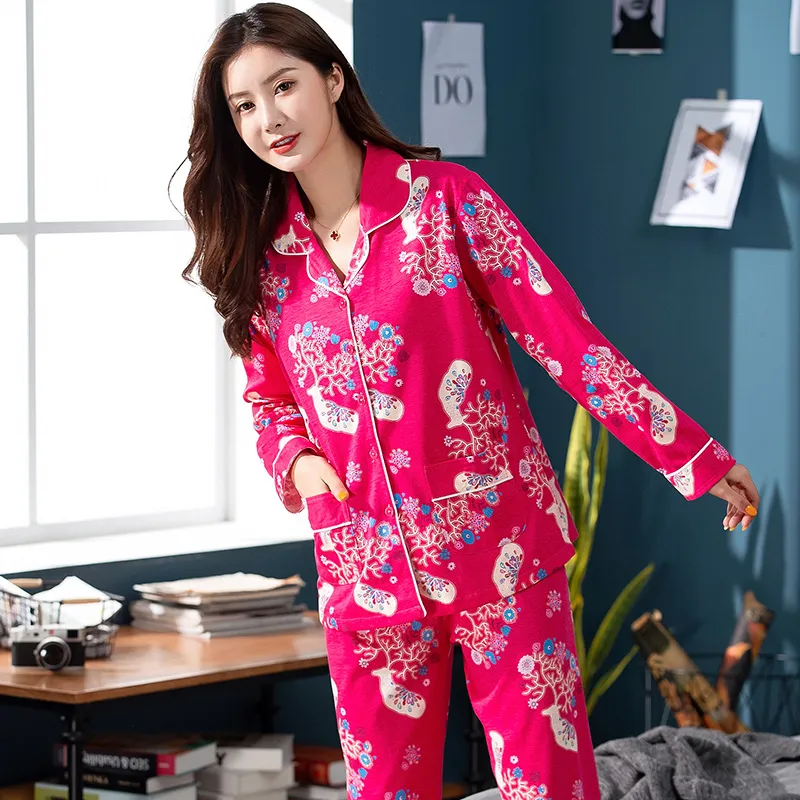 Maultiay Pajama Set Women's Dark Pink-1