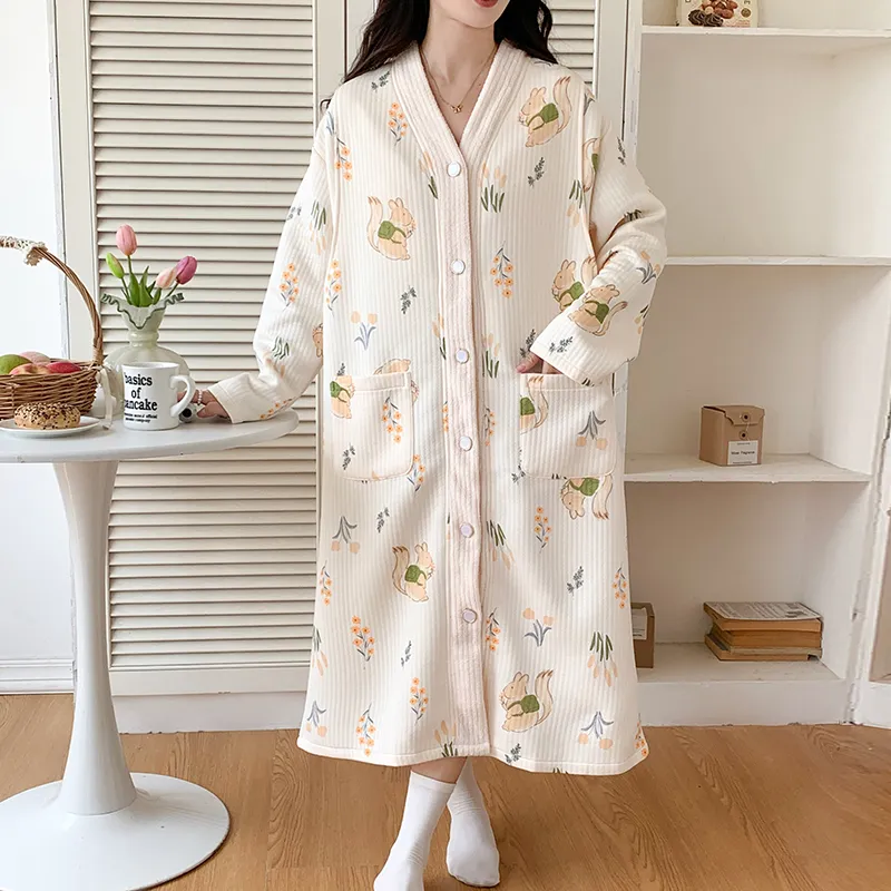 Maultiay Nightgown Women's Apricot-6