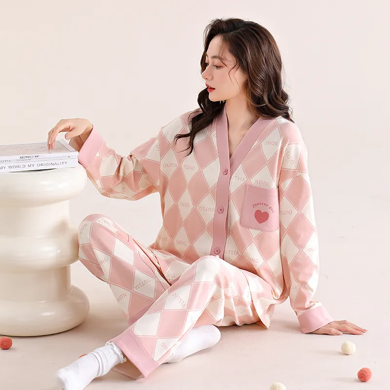 Maultiay Pajama Set Women's Pink-3