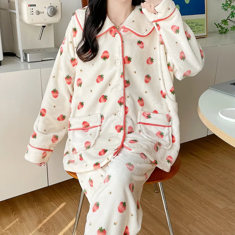 Maultiay Pajama Set Women's Apricot-2