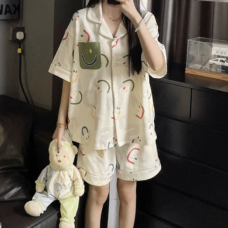Maultiay Pajama Set Women's Apricot-2