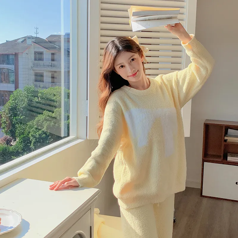 Maultiay Pajama Set Women's Yellow-5