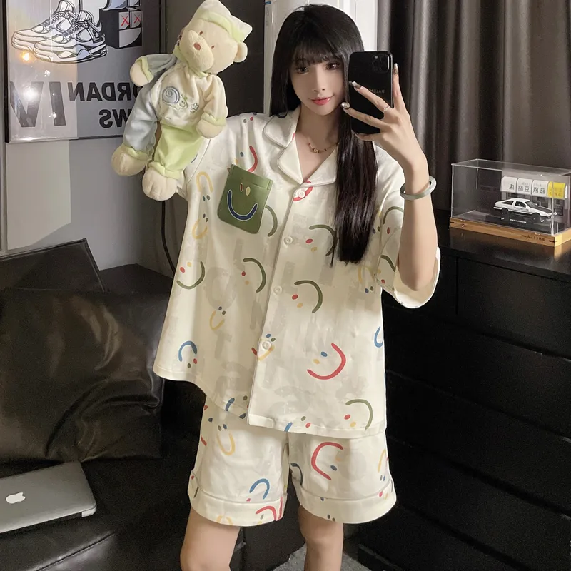 Maultiay Pajama Set Women's Apricot-5