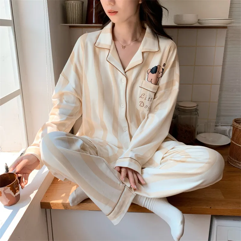 Maultiay Pajama Set Women's Apricot-2