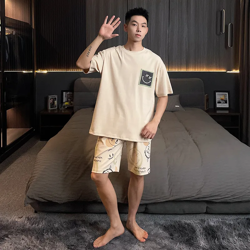 Maultiay Pajama Set Men's Apricot-1