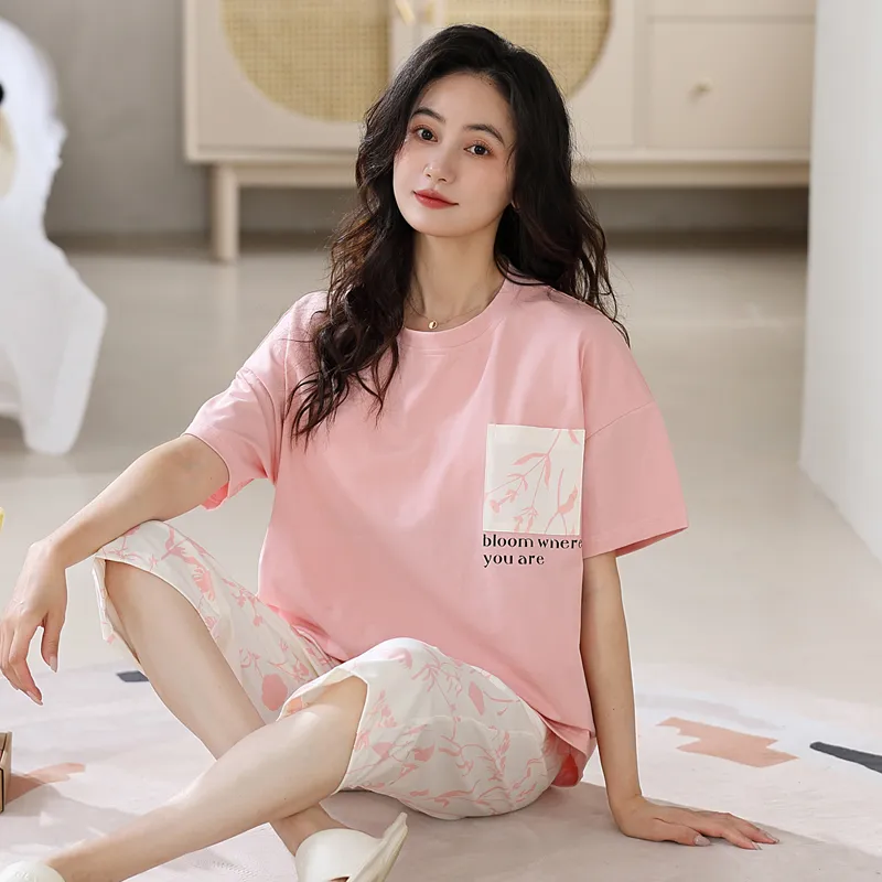 Maultiay Pajama Set Women's Pink-3