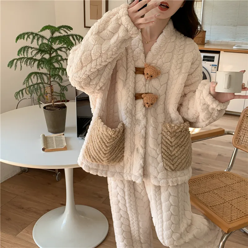 Maultiay Pajama Set Women's Apricot-5