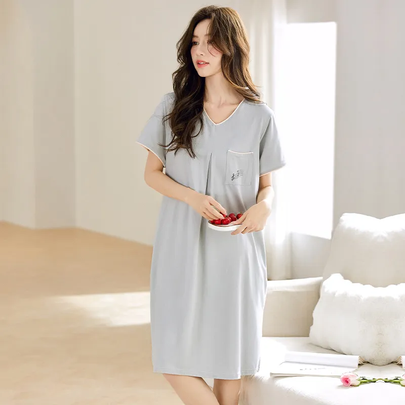 Maultiay Pajama Gift Box Summer Women's Light Gray-1