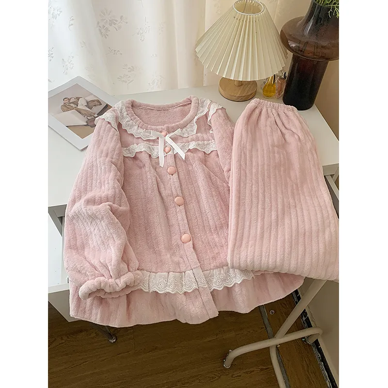 Maultiay Pajama Set Women's Pink-2