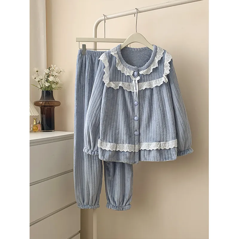 Maultiay Pajama Set Women's Blue-1