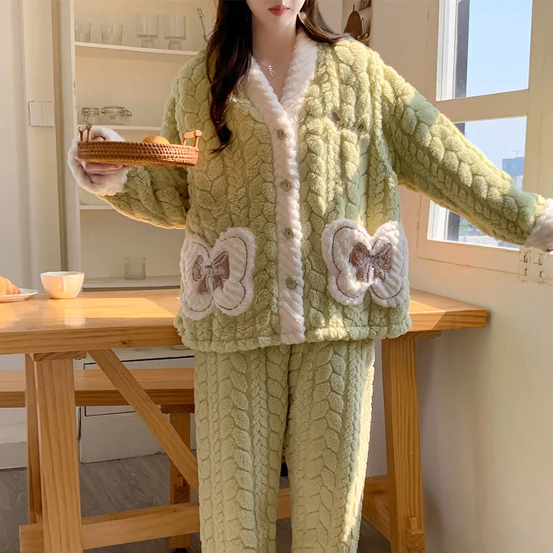 Maultiay Pajama Set Women's Green-5