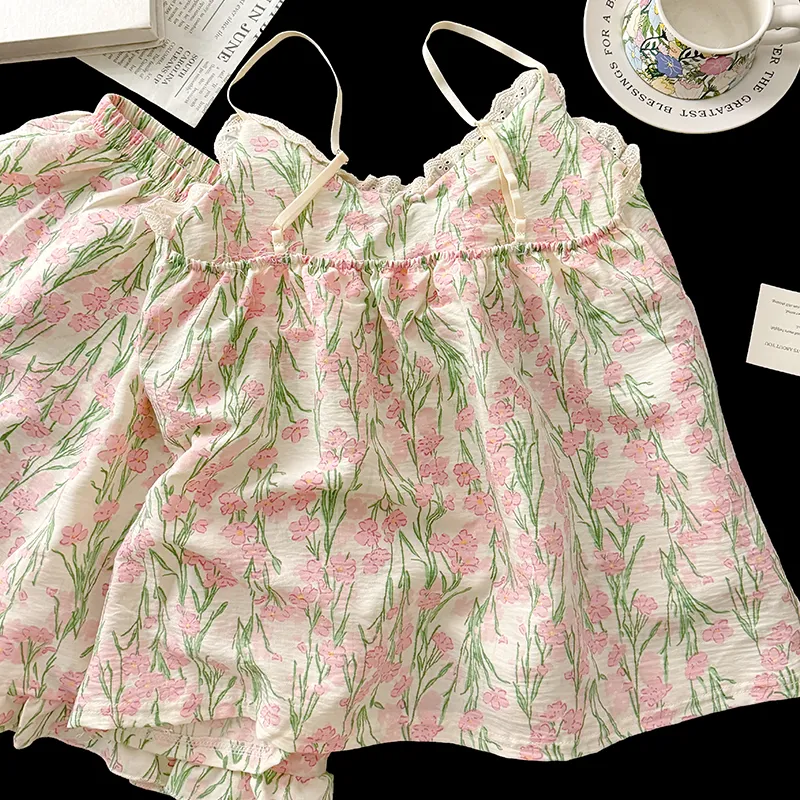 Maultiay Pajama Set Women's Apricot-1