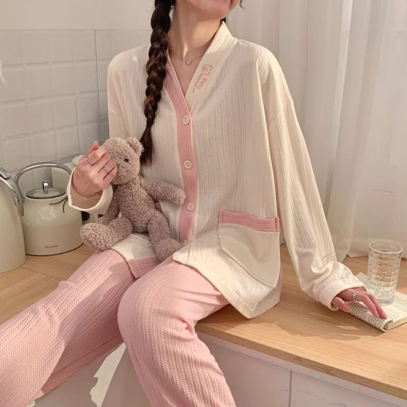 Maultiay Pajama Set Women's Pink-5