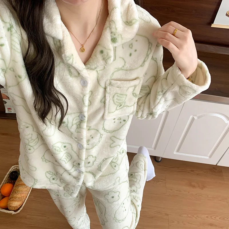 Maultiay Pajama Set Women's Apricot-3