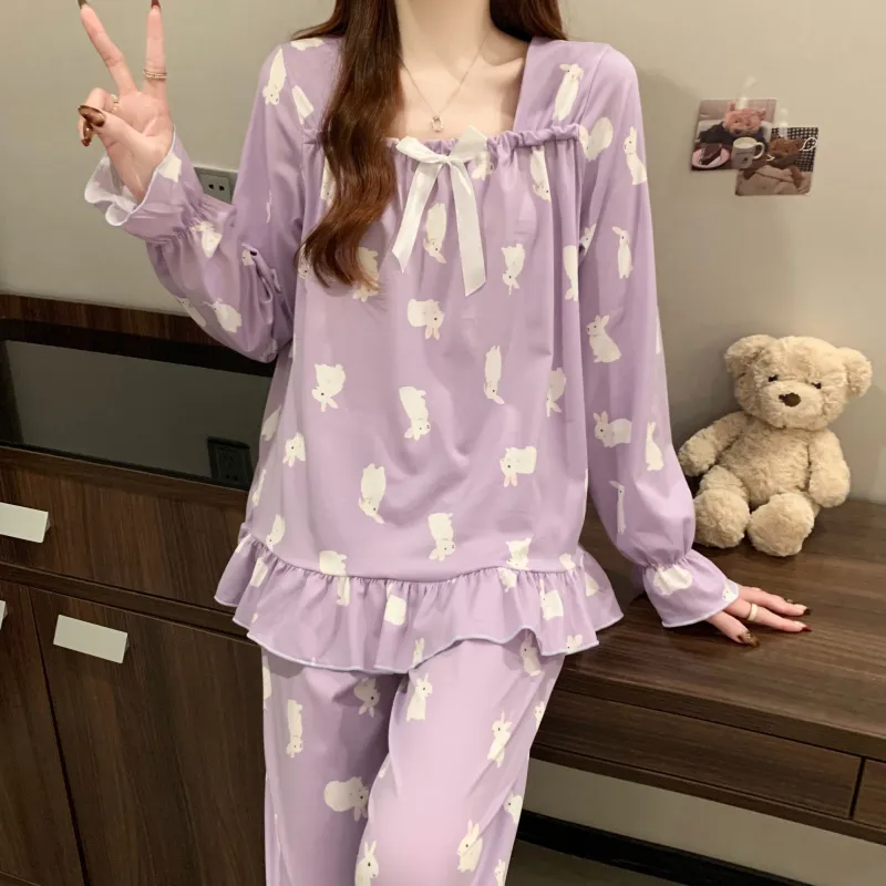 Maultiay Pajama Set Women's Purple-2
