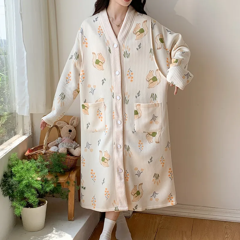 Maultiay Nightgown Women's Apricot-3