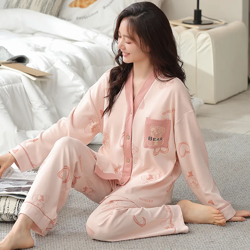 Maultiay Pajama Set Women's Pink-3