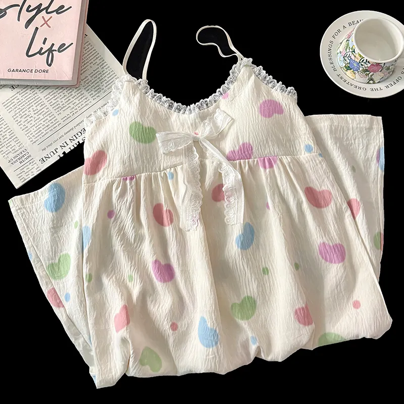 Maultiay Nightgown Summer Women's-4