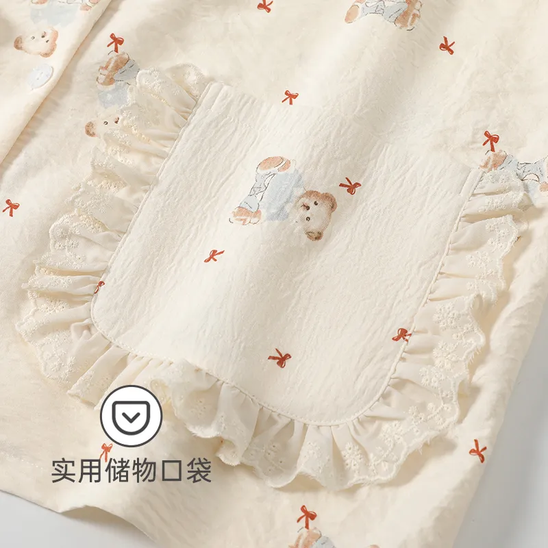Maultiay Pajama Set Women's Apricot-3