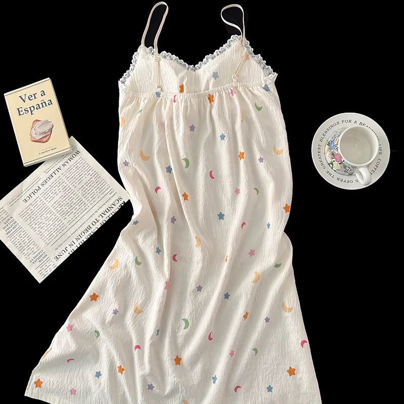 Maultiay Nightgown Summer Women's-5