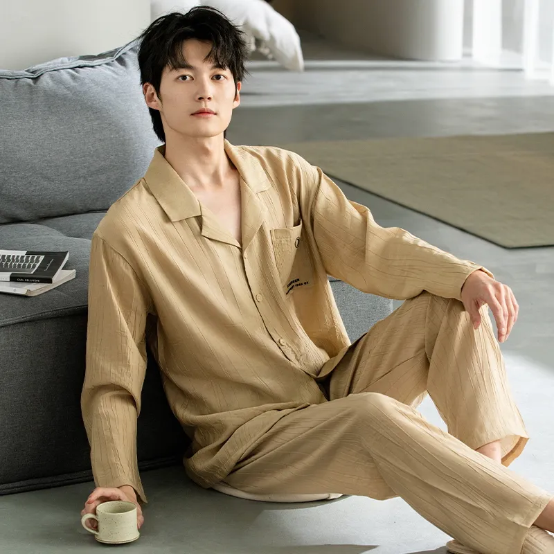 Maultiay Pajama Set Men's Khaki-6