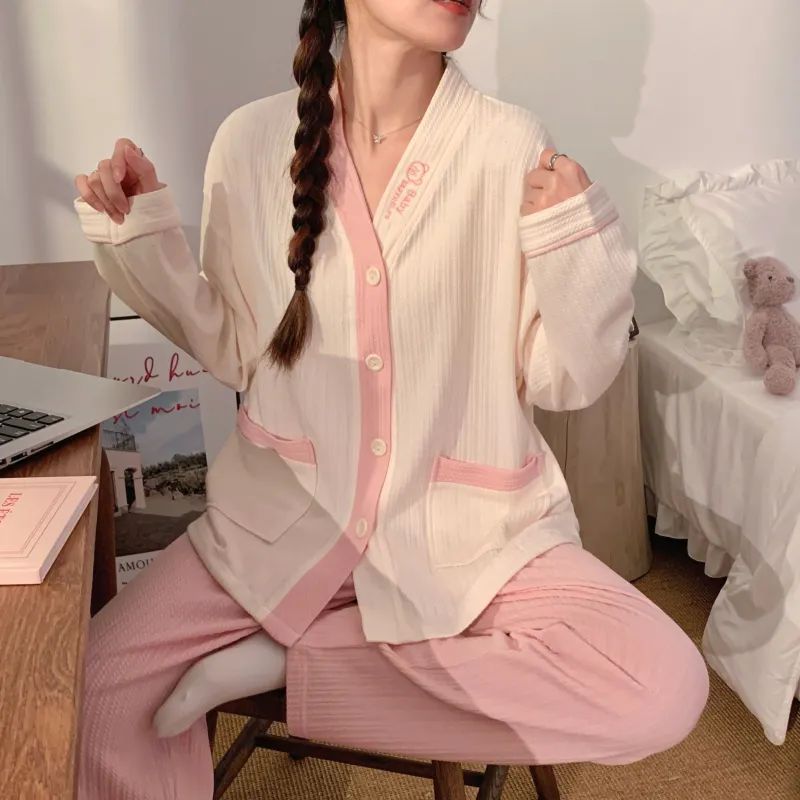 Maultiay Pajama Set Women's Pink-4