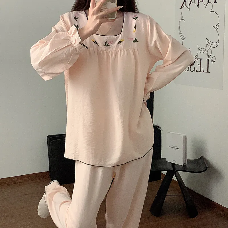 Maultiay Pajama Set Women's Pink-4